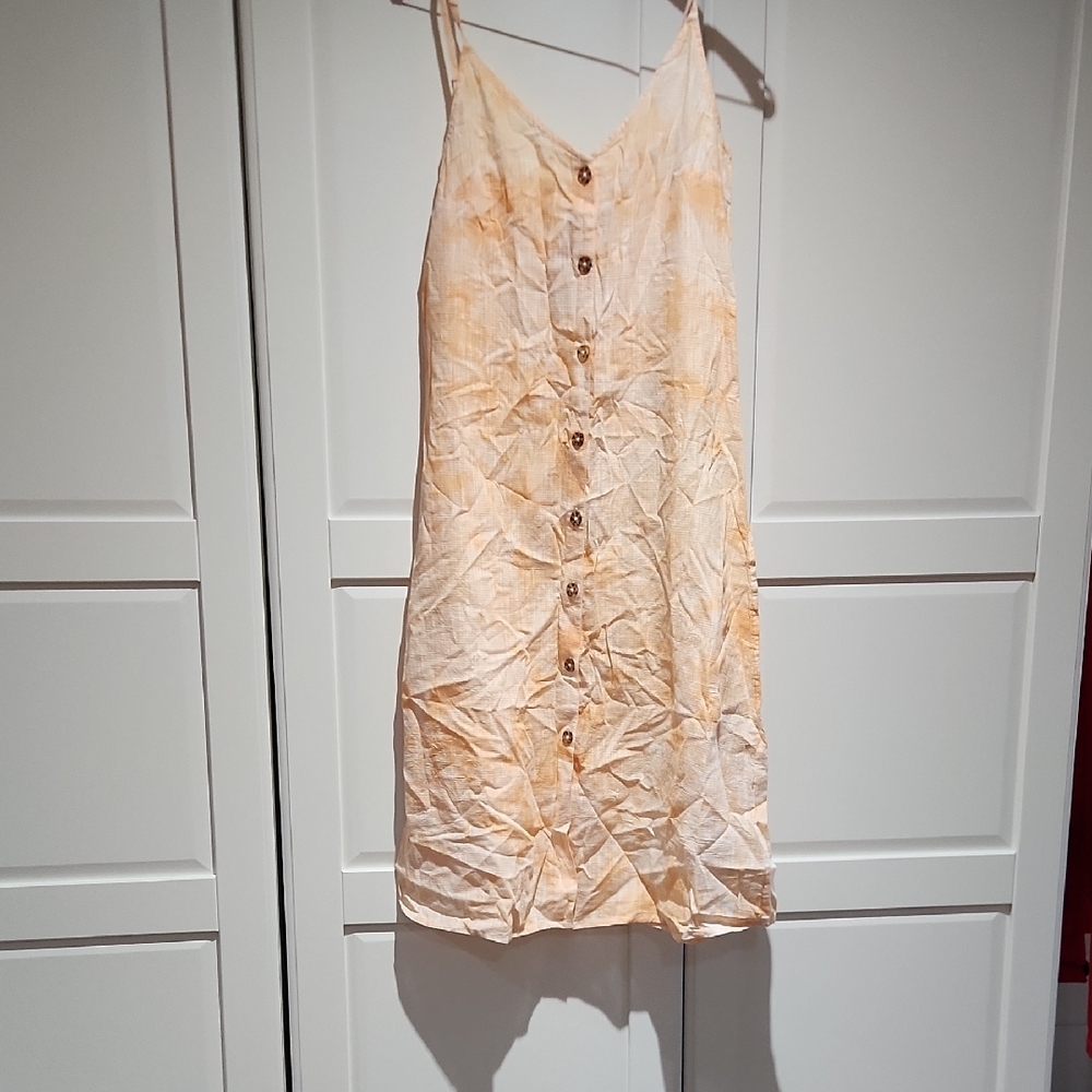 Roxy Orange Sleeveless Ruched Blouse